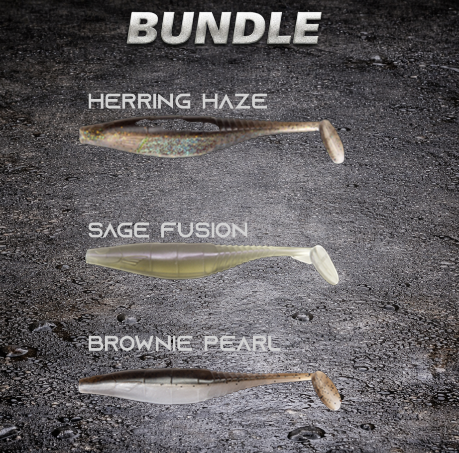 Bundle SLAB SHAD 13cm/5" CLEAR